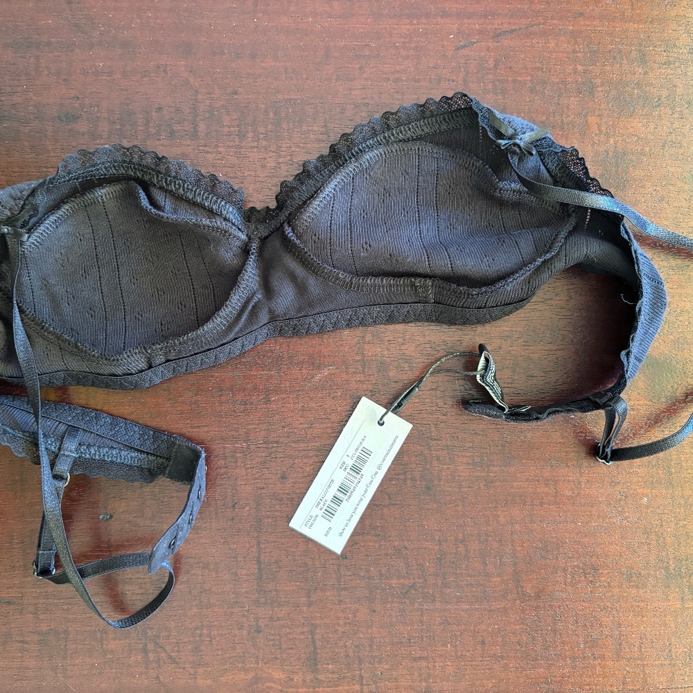 Cou Cou Intimates Balconette Black Bralette - Picture 6 of 6